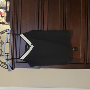 Black camisole with cream trim